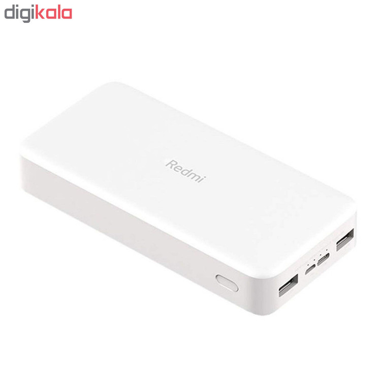 پاوربانک 18 وات شیائومی مدل Redmi ظرفیت 20000 میلی آمپرساعت به همراه کابل تبدیل microUSB