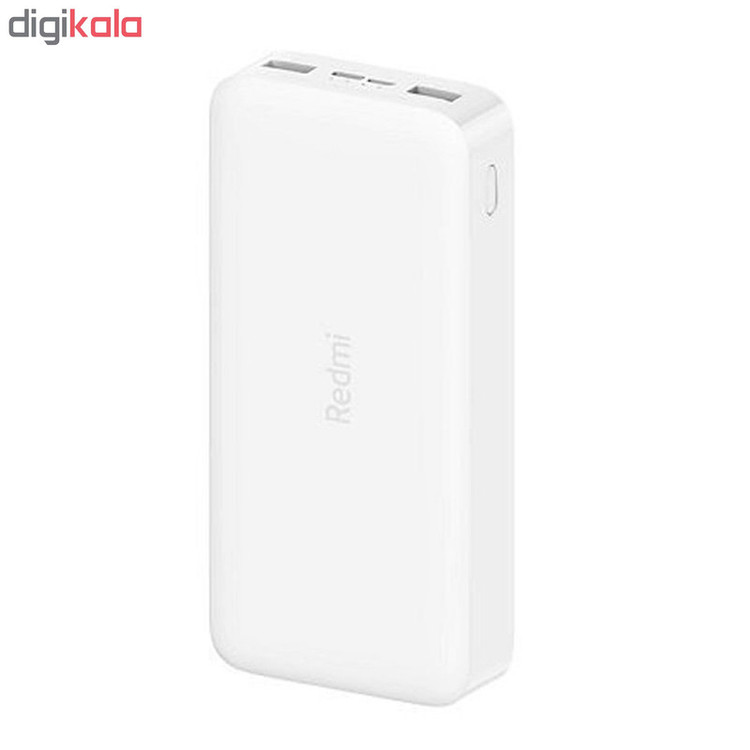 پاوربانک 18 وات شیائومی مدل Redmi ظرفیت 20000 میلی آمپرساعت به همراه کابل تبدیل microUSB