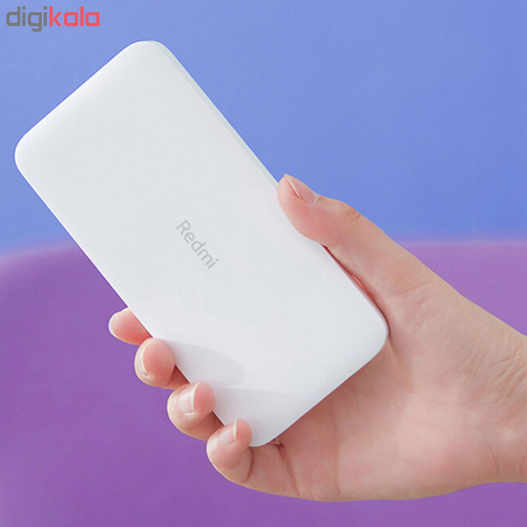 پاوربانک 18 وات شیائومی مدل Redmi ظرفیت 20000 میلی آمپرساعت به همراه کابل تبدیل microUSB