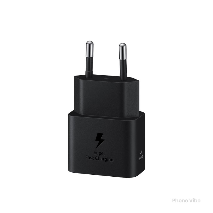 نمای روبرو شارژر دیواری سامسونگ مدل EP-T2510 دو پین 25 وات