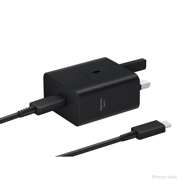 شارژر دیواری سامسونگ مدل EP-T4511 سه پین 45 وات به همراه کابل USB-C