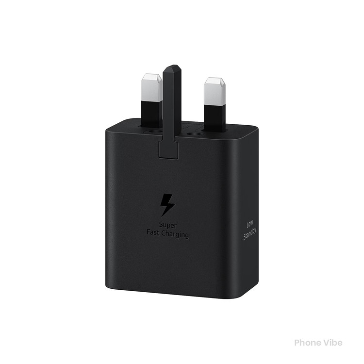 نمای روبرو شارژر دیواری سامسونگ مدل EP-T4511 سه پین 45 وات