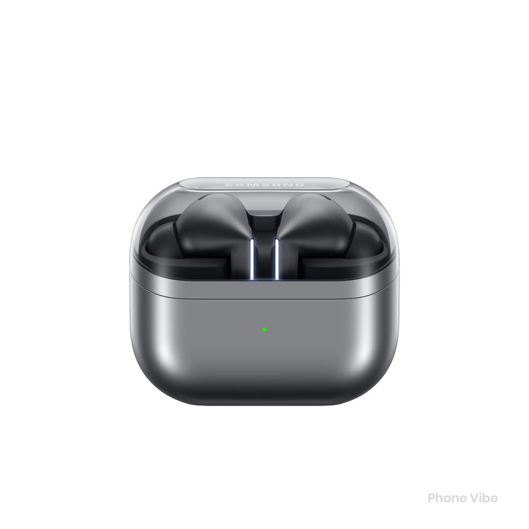 هندزفری سامسونگ Galaxy Buds3 Pro نقره ای داخل کیس شارژ