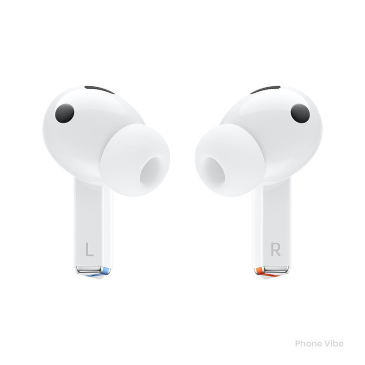 نمای زاویه دار هندزفری سامسونگ Galaxy Buds3 Pro سفید