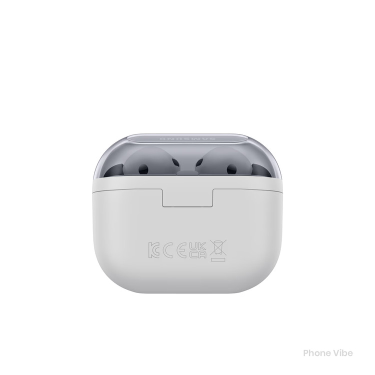 نمای پشت کیس شارژ هندزفری بی سیم سامسونگ Galaxy Buds3 FE سفید