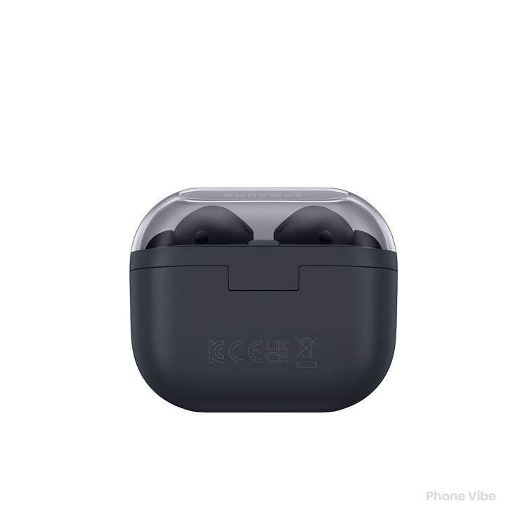 نمای پشت کیس شارژ هندزفری بی سیم سامسونگ Galaxy Buds3 FE مشکی