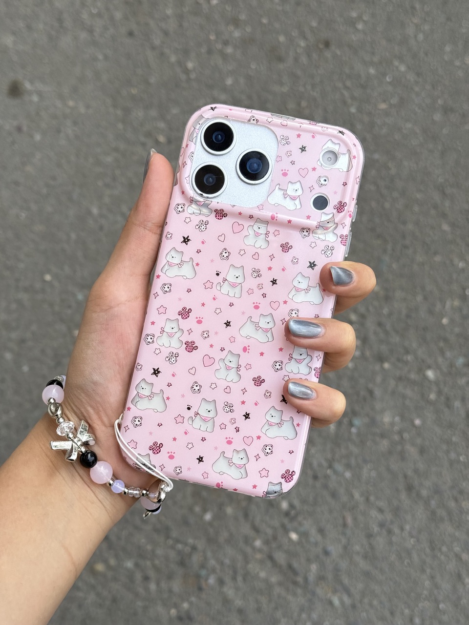 قاب Pink Paws با آویز کد M 2202