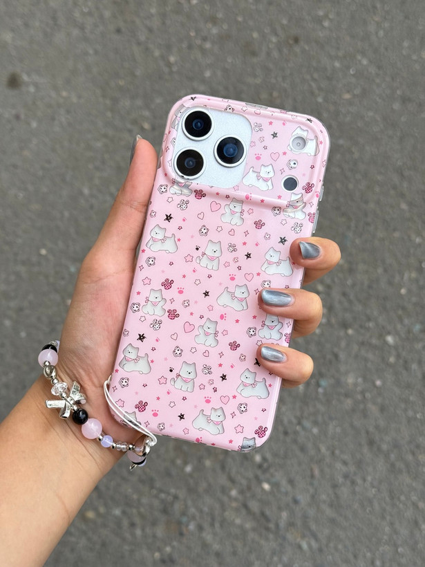 قاب Pink Paws با آویز کد M 2202