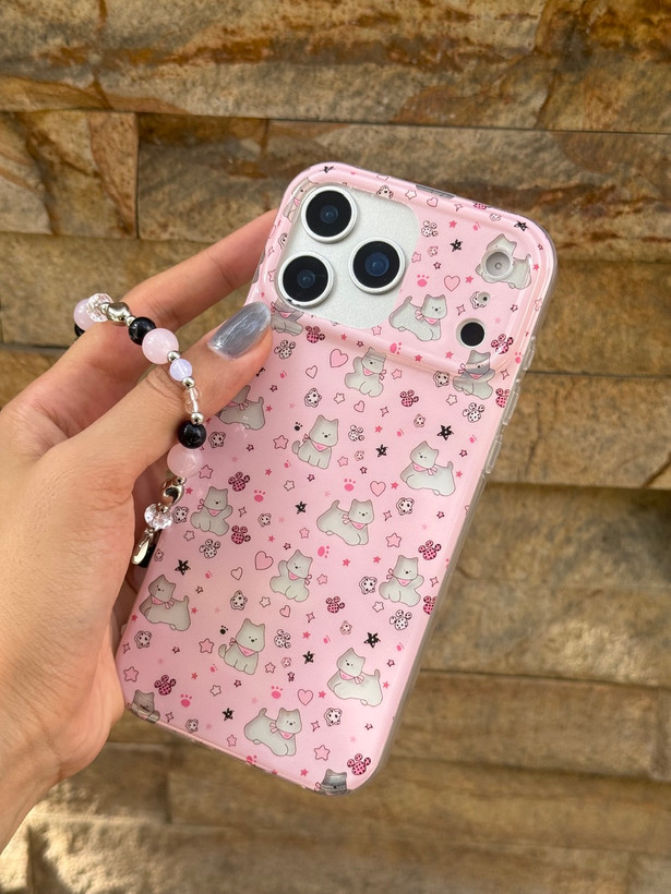 قاب Pink Paws با آویز کد M 2202