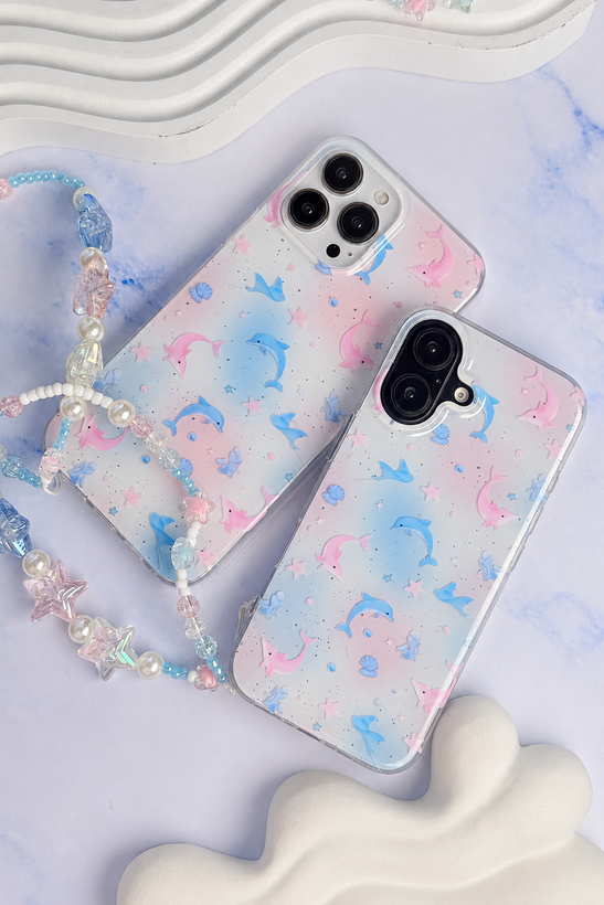 قاب Pastel Star Dolphin با آویز کد M 2215